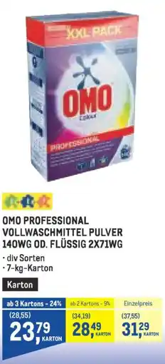 Metro Omo professional vollwaschmittel pulver 140wg od. flüssig Angebot