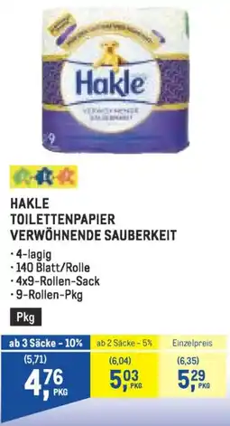 Metro Hakle toilettenpapier verwöhnende sauberkeit Angebot