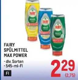 Metro Fairy spülmittel max power Angebot