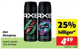 Nah&Frisch Axe deospray Angebot