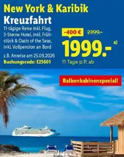 Lidl Reisen New York & Karibik Kreuzfahrt Angebot