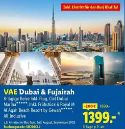 Lidl Reisen VAE Dubai & Fujairah Angebot
