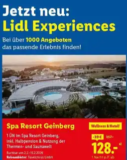 Lidl Reisen Spa Resort Geinberg Angebot