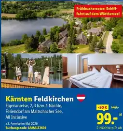 Lidl Reisen Kärnten Feldkirchen Angebot