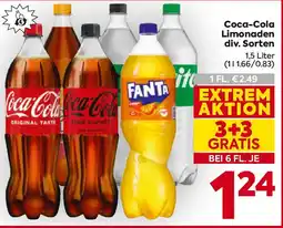 Billa Coca-Cola Limonaden Angebot