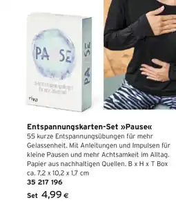 Tchibo Eduscho Entspannungskarten-Set Pause Angebot