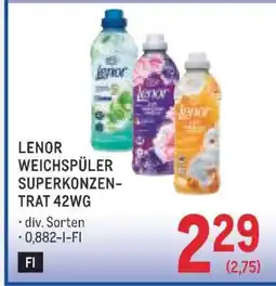 Metro LENOR WEICHSPÜLER SUPERKONZENTRAT 42WG Angebot