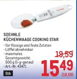 Metro SOEHNLE KÜCHENWAAGE COOKING STAR Angebot