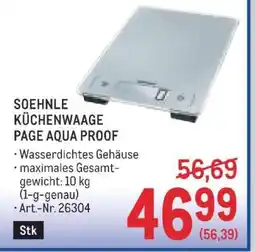 Metro SOEHNLE KÜCHENWAAGE PAGE AQUA PROOF Angebot