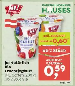 ADEG Ja! Natürlich Bio Fruchtjoghurt Angebot