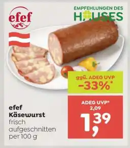 ADEG efef Käsewurst Angebot