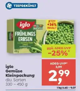 ADEG Iglo Gemüse Kleinpackung Angebot