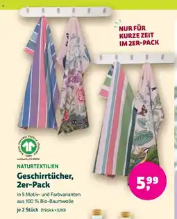 Denn's Biomarkt Geschirrtücher, 2er-Pack Angebot