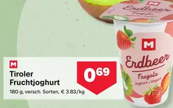 MPreis Tiroler fruchtjoghurt Angebot