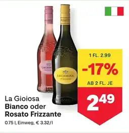 MPreis La Gioiosa Bianco oder Rosato Frizzante Angebot