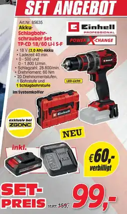 Zgonc Schlagbohr schrauber Set TP-CD 18/60 Li-i S-F Angebot