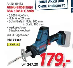 Zgonc Akku-Säbelsäge GSA 18V-LI C Solo Angebot