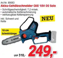 Zgonc Akku Gehölzschneider GKE 18V-20 Solo Angebot