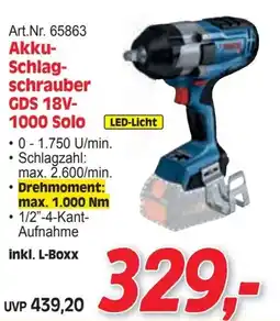 Zgonc Akku schlagschrauber gds 18v 1000 solo Angebot