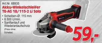 Zgonc Akku Winkelschleifer TE-AG 18/115-2 Li Solo Angebot