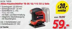 Zgonc Akku Faustschleifer TE-OS 18/113 3X Li Solo Angebot