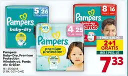 Billa Pampers Baby-Dry, Premium Protection Windeln od. Pants div. Größen Angebot