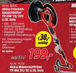 Zgonc Akku-Trocken- bauschleifer Angebot
