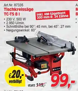 Zgonc Tischkreissäge Angebot