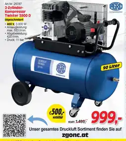 Zgonc 2-Zylinder- Kompressor Twister 3800 D Angebot