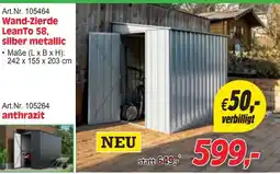 Zgonc Wand-Zierde LeanTo 58, silber metallic Angebot