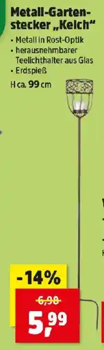 Thomas Philipps Metall-Garten- stecker Kelch Angebot
