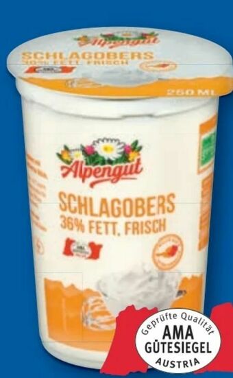 Lidl Schlagobers Angebot