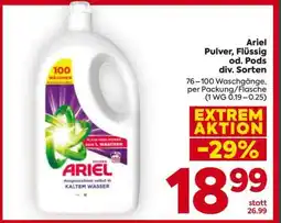 Billa Ariel Pulver, Flüssig od. Pods div. Sorten Angebot