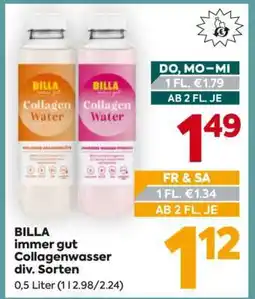 Billa BILLA immer gut Collagenwasser div. Sorten Angebot