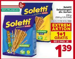 Billa Soletti Salzstangerl div. Sorten Angebot
