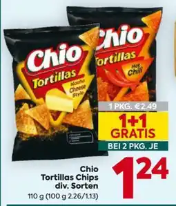 Billa Chio Tortillas Chips div. Sorten Angebot