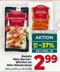 Billa Radatz Mini Berner Würstel od. Mini Käsekrainer Angebot