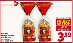 Billa Austria Mozartkugeln div. Sorten Angebot