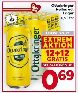 Billa Ottakringer Helles od. Lager Angebot