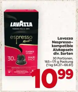 Billa Lavazza Nespresso- kompatible Alukapseln div. Sorten Angebot