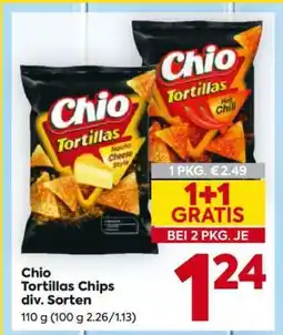 Billa Chio Tortillas Chips div. Sorten Angebot