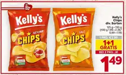 Billa Kelly's Chips div. Sorten Angebot