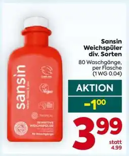 Billa Sansin Weichspüler div. Sorten Angebot
