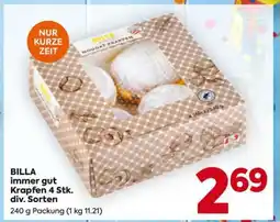 Billa BILLA immer gut Krapfen 4 Stk. div. Sorten Angebot