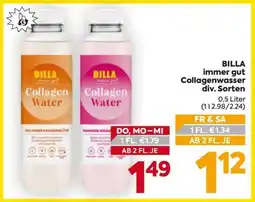 Billa BILLA immer gut Collagenwasser div. Sorten Angebot