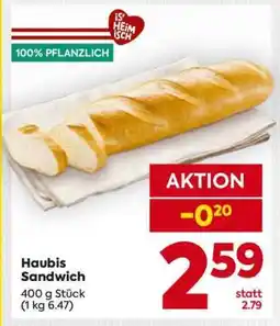 Billa Haubis Sandwich Angebot