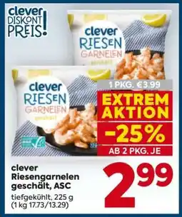 Billa clever Riesengarnelen geschält ASC Angebot