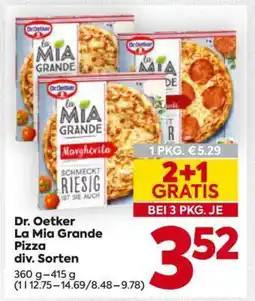 Billa Dr. Oetker La Mia Grande Pizza div. Sorten Angebot