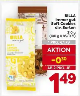 Billa BILLA immer gut Soft Cookies div. Sorten Angebot