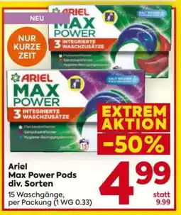 Billa Ariel Max Power Pods div. Sorten Angebot
